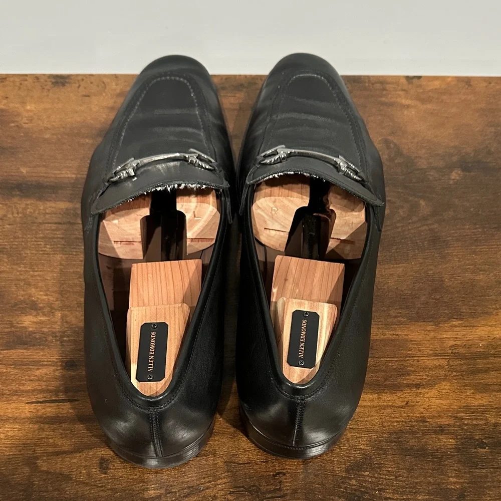 Salvatore Ferragamo Black Leather Men's Loafers / Slip-Ons - Picture 9 of 12